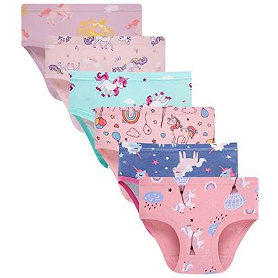 6-Pack Toddler Girls Panties Underwear 100% Cotton Pastel Colors