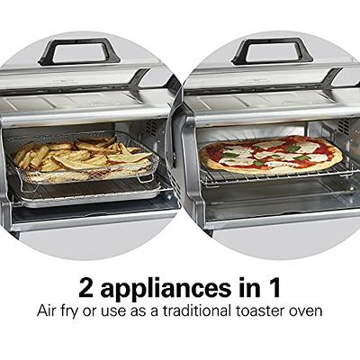 Hamilton Beach Toaster Oven Air Fryer Combo with Large Capacity, Fits 6  Slices or 12” Pizza, 4 Cooking Functions for Convection, Bake, Broil,  Roll-Top