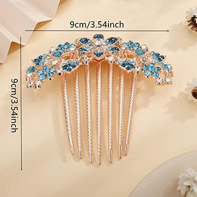 6 Pieces Artificial Pearl Hair Claw Clips Champagne Retro Hair