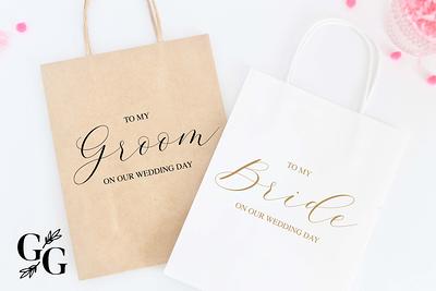 To My Groom On Our Wedding Day - Bride Personalized Gift Bag-Wedding Bag  Bridesmaid -Wedding Gifts - Yahoo Shopping