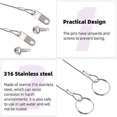 Swpeet 50Pcs 4 Sizes Spring-Loaded Lynch Pin Linch Pin and Stainless Steel  Lanyard Cables and Quick Release Ring with 410 Stainless Steel Self  Drilling Sheet Metal Screws Kit - Yahoo Shopping