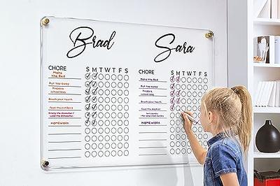 JennaKate Dry Erase Chores Reward Chart Grey