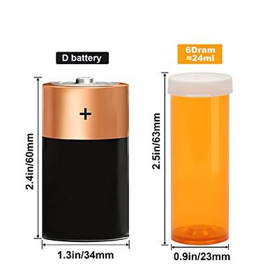 12 Pack Empty Pill Bottles With Caps For Prescription Medication, 6-dram  Plastic Vials (orange)