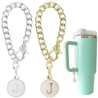 AnnabelZ Letter Charm Accessories For Stanley Cup,2PCS ID Initial Letter  Charm Personalized For Stanley Tumbler Cup Identification Handle Letter