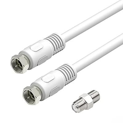 Cable Coaxial RF Cable Aéreo de TV 2m Coaxial Coax Enchufe Masculino a  Femenino Toma de Antena Extensión Compatible con ONO Euskaltel R Telecable,  DVD, VCR, Conector M-F Dorado