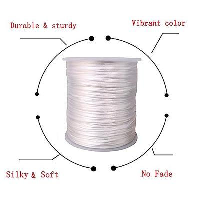 Xiezyu 1.5mm Nylon Satin Cord Thread Beading String for Macrame