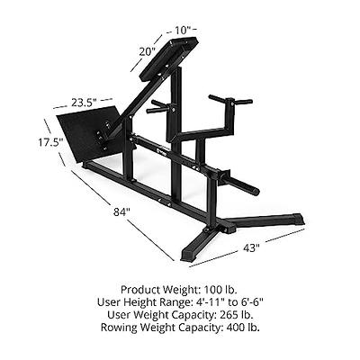 Plate-Loaded Chest Supported T-Bar Row Machine - Incline Back Strength  Training Machine with Adjustable Diamond-Textured Footplate and Multi-Grip  Handles