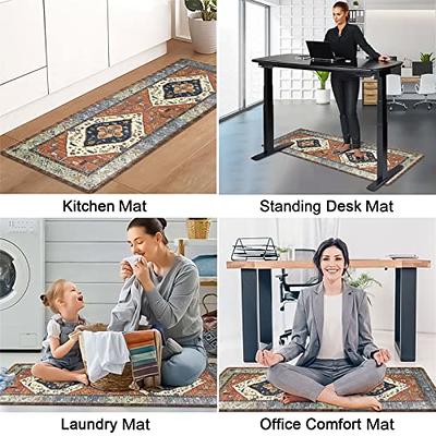  KIMODE Farmhouse Kitchen Mats,Anti Fatigue Kitchen Rugs Sets of  2, Non Slip Waterproof Kitchen Floor Mats, Ergonomic Cushioned Comfort  Standing Mat for Laundry, Office, Sink,Desk,Red : Home & Kitchen