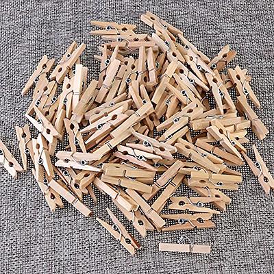 Sturdy Mini Clothes Pins for Photo, 150 Pcs 1 Inch Natural Wooden  Clothespins with 33 FT Jute Twine, Small Clips for Crafts Display, Baby  Shower Game, Hanging Decorative Pictures, Cocktail, Weddings : :  Home