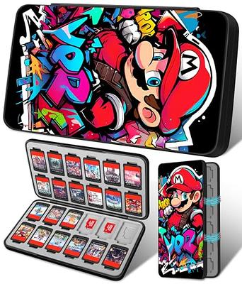 Xinocy for Nintendo Switch Game Case with 24 Game Holder Slots and 24 SD  Micro Card Slots for Nintendo Switch/Lite/OLED,Cute Cartoon Games Cartridge  Cases for Boys Kids Girls Kawaii Storage Box, Maro1 