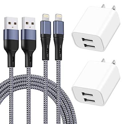 iPhone Charger,Cube iPhone Charger [MFi Certified] 2Pack 6FT Lightning  Cable Quick Fast Charging Cord USB Wall Chargers Travel Plug Adapter for  iPhone