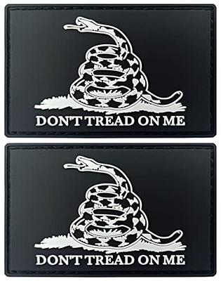 Gadsden Don't Tread On Me Green on Black 2 x 3 Iron On Patch for