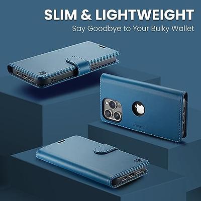 FYY Designed for iPhone 14 Pro 6.1 Case, [Compatible with MagSafe Charging] 2-in-1 Magnetic Detachable Wallet Phone Case with Card Holder Protective