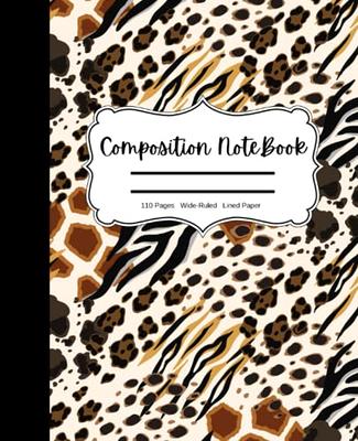 Cow Print Notebook: Preppy Composition Notebook with