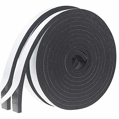 Dualplex High Density Foam Weather Stripping Door Seal Strip Insulation Tape Roll for Insulating Door Frame, Window, Air Conditioner | Self Adhesive Sealing