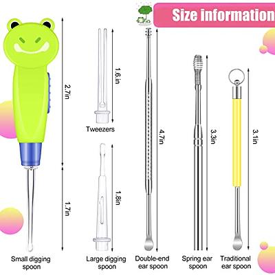 10 Pieces Ear Wax Removal kit for Kids 4 Toddler Ear Cleaner with Led Baby  Earwax Remover and 6 Stainless Steel Wax Remover Earwax Tweezers with