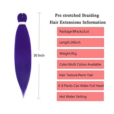 Pre Stretched Braiding Hair 30inch 8packs Professional Braiding