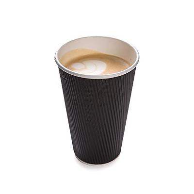 Restaurantware Yellow 12 oz Disposable Coffee Cups - 500 ct Hot Drink Cup, Ripple Wall: No Sleeve Needed, Perfect for Cafes and Offices, Recyclable