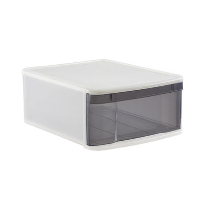 The Container Store Tint Stacking Drawer - Gray - 15-3/4 x 19-3/4 x 8-1/8 H - L (Large)