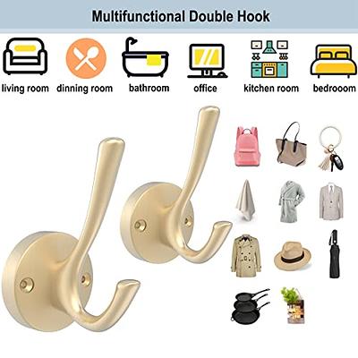 TOFIIGREM Black Wall Hooks Towel Hooks, 3 Pack Coat Hooks Robe