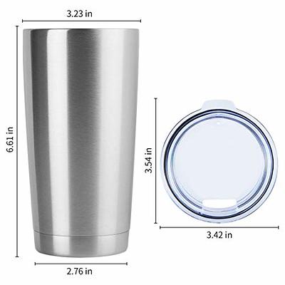 DOMICARE 30 oz Tumbler with Lid and Straw, Stainless Steel Tumblers Bulk,  Insulated Vacuum Double Wall Coffee Travel Mug, Stainless Steel 4 Pack