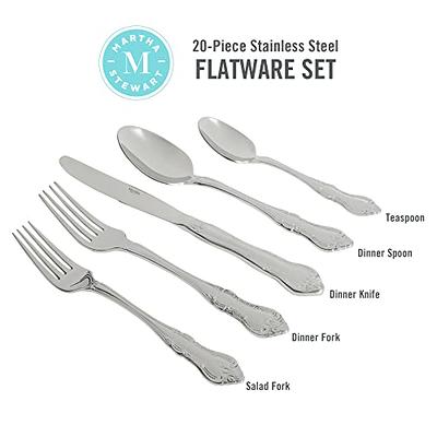 Martha Stewart Stainless Steel 2 Piece Cutlery Set Cream - Office