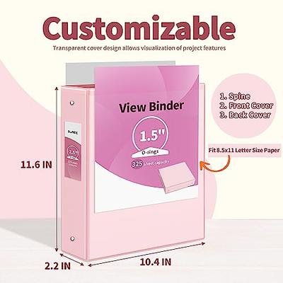 Pink Letter Size Premium Economy Round Ring Binders (6/Pack