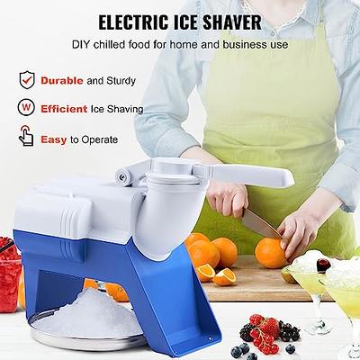 VEVOR Ice Crushers Machine, 176lbs Per Hour Electric Snow Cone Maker with 2  Blades, Shaved Ice Machine with Cover, 220W Ice Shaver Machine for  Margaritas, Home and Commercial Use - Yahoo Shopping