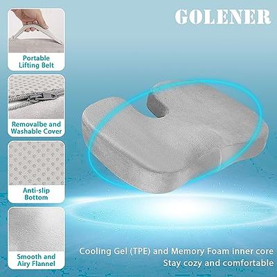  Extra Thick Seat Cushion for Office Chair Wheelchair Memory  Foam Comfort Chair Pad Dual Layers Coccyx Gaming Pillow Sciatica Back Pain  Relief Hip Tailbone Pressure Relief Antislip Cushions : Office Products