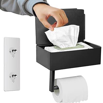 Toilet Paper Holder with Shelf Bathroom Toilet Paper Holder with Storage -  Yahoo Shopping