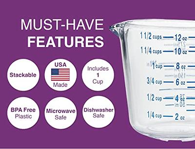 Plastic Measuring Cups Set Bpa Free Liquid Nesting Stackable Measuring Cups  With Spout Clear Cup With Ml And Oz Measurement