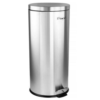 Home Zone Living 8 Gallon Kitchen Trash Can Slim Stainless Steel Step Pedal 30 Liter