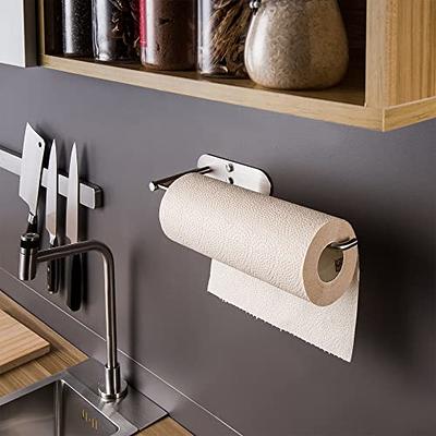 Paper Towel Holder Under Cabinet Wall Mount Stainless Steel Rack Kitchen