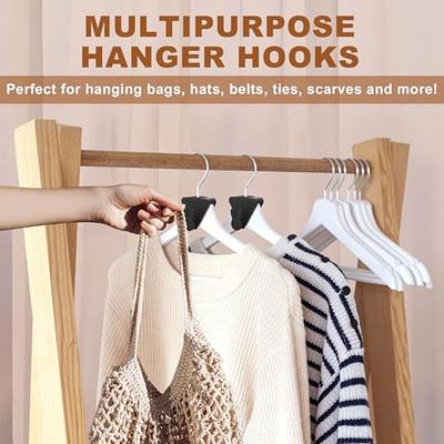 20pcs Clothes Hanger Connector Hooks, Cascading Clothes Hangers for Heavy Duty Space Saving Cascading Connection Hooks for Clothes Closet, White, Size