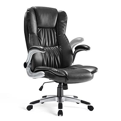 Gymax Swivel Drafting Chair Tall Office Chair w/ Adjustable Backrest - Black