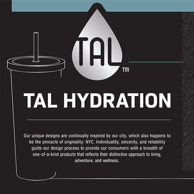 TAL Stainless Steel Hudson Tumbler with Straw 40 fl oz Black