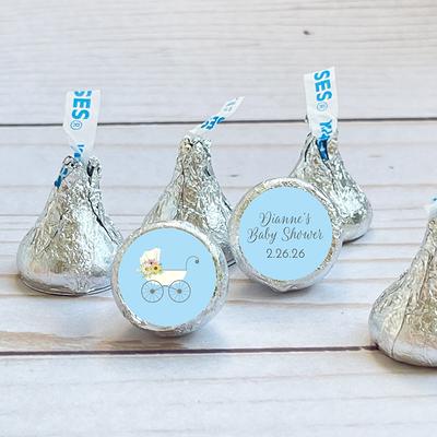 131 Pcs It's A Boy Baby Shower Candy Party Favors Miniatures & Light Blue Kisses (1.65 lbs, Approx. 131 Pcs)