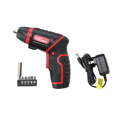 Hyper Tough 4V Max Lithium-Ion Cordless Rotating Power Screwdriver 1/4 inch  Size with Charger, Rotating Handle, LED Light, Magnetic Bit Holder & Bits -  Yahoo Shopping