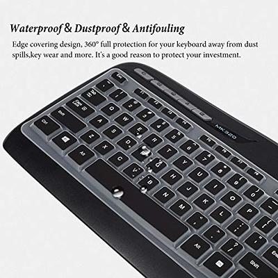 Keyboard Cover Skin Protector for Logitech MK320, YR002, Y-R0009, MK335,  MK300, K330 - Part 316G115 Wireless Desktop Keyboard Accessories,Silicone  Keyboard Protective Skin-Black - Yahoo Shopping