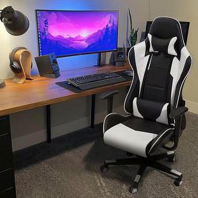 Devoko Ergonomic Gaming Chair Racing Style Adjustable Height High-Back PC  Computer Chair with Headrest and Lumbar Support Executive Office Chair