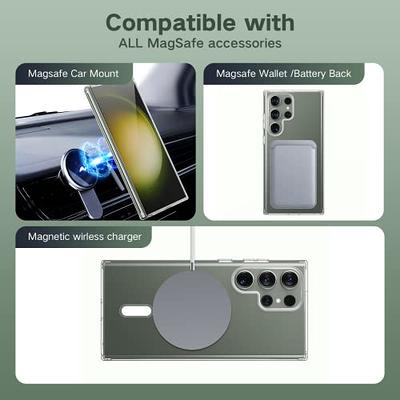 Samsung Galaxy S23 Clear Magnetic Case with MagSafe Compatible Wireless  Charger
