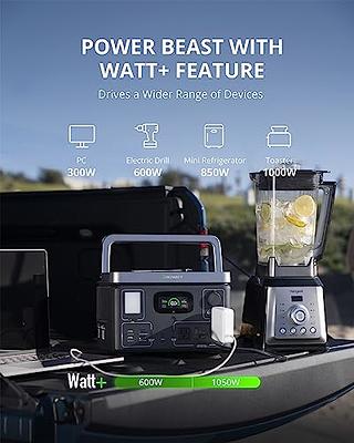 GROWATT Solar Generator VITA 550, 538Wh Portable Power Station with 100W  Solar Panel, 3 x 110V/600W AC Outlets, Fast Recharging, LiFePO4 Battery  Pack, Emergency Backup for Outdoor Camping/RV/Home Use - Yahoo Shopping