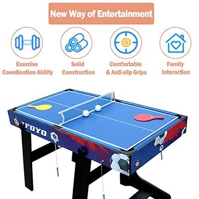 AIPINQI 4-in-1 Multi Game Combination Table Set, 48 Mini Foosball, Ping  Pong, Pool Table, Slide Hockey for Game Rooms, Bars, Party, Family Night