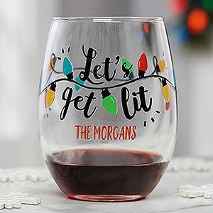 Personalized Wine Glasses - Modern