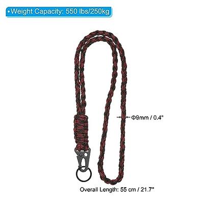 PATIKIL 21.7 Inch Paracord Neck Lanyard Keychain, 2 Pack Braided