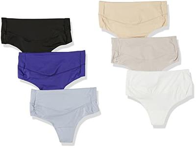 Hanes Women's Panties Pack, Smoothing Microfiber No-Show Underwear, May  Vary, Assorted Colors, 6-Pack Thongs, 9 - Yahoo Shopping