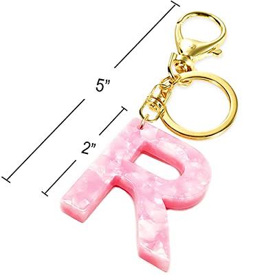 Pink Initial keychain