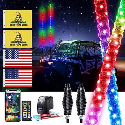 UTV LED Light Whips, ATV LED Light Whips, Blueetooth Chasing