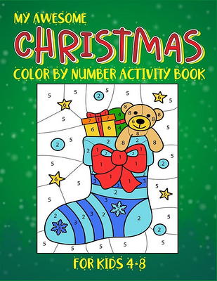 Country Christmas Color By Number Adult Coloring book: Large Print