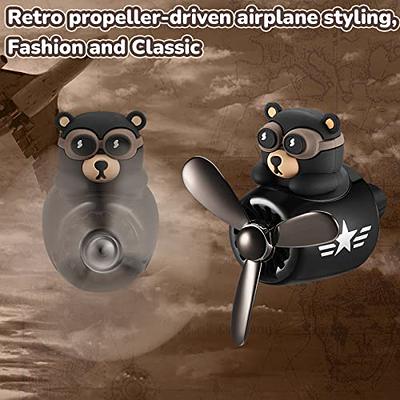 Cartoon Bear Car Air Fresheners 2 Pack Pilot Black Automotive Air